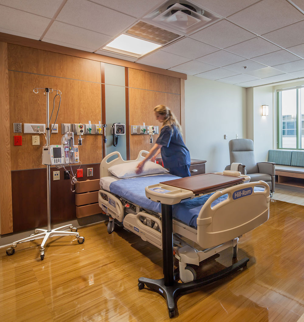 A.G. Spanos Heart Center Patient Room
