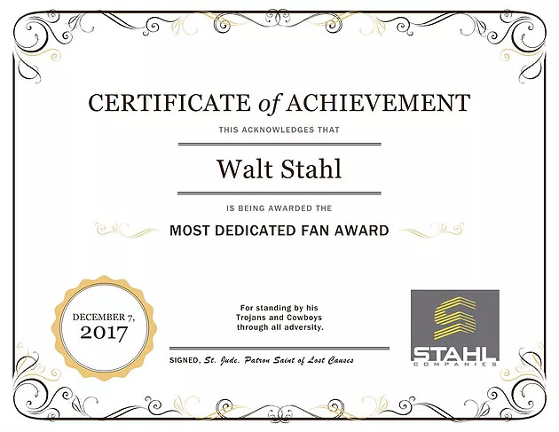 certificate of achievement